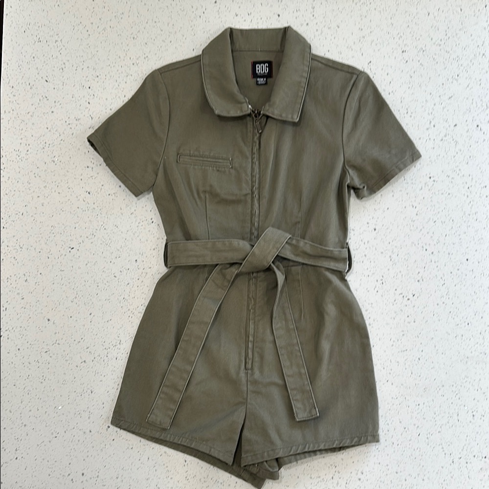 Urban outfitters Olive Green Short Sleeve Romper